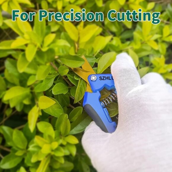 6.5" Gardening Scissors Hand Pruner Pruning Shears with Titanium Coated Curved - Picture 7 of 7